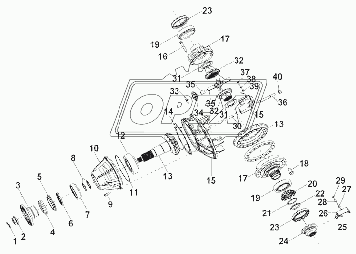 Rear axle 1