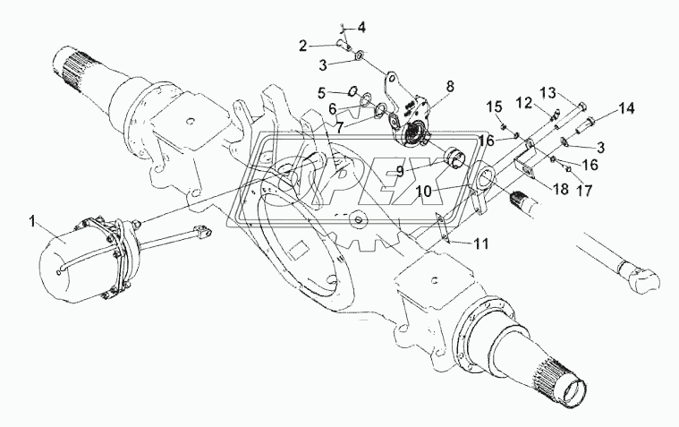 Rear axle 4