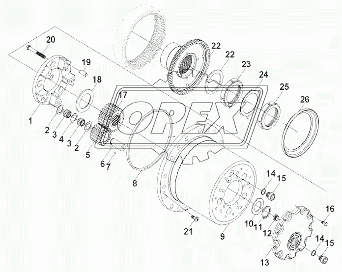 Middle axle 6