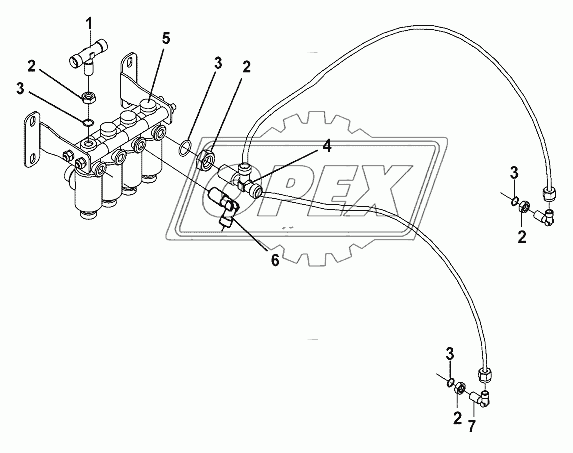 Control Line Of Axial Differential Lock