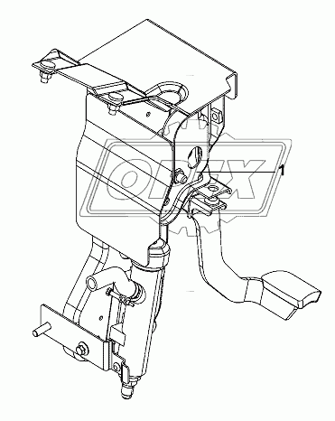 Clutch pedal craft sub-assembly