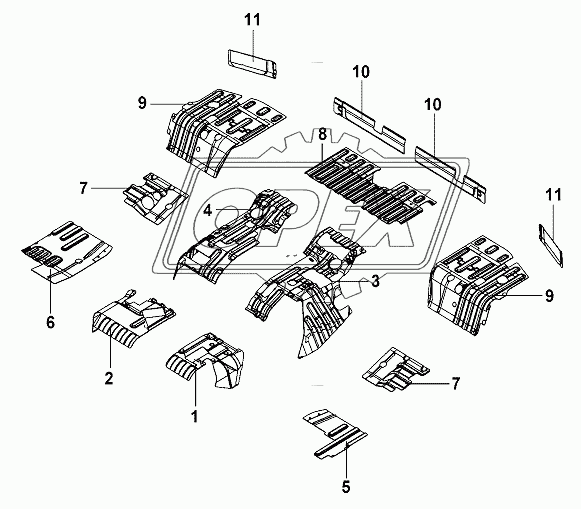 Floor Damping Pad Group