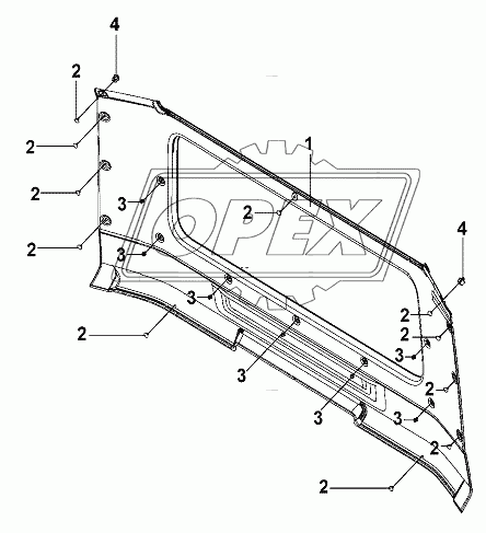 Rear Wall Interior Trim Group