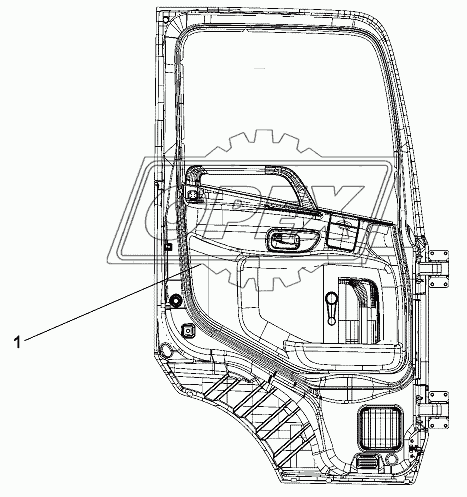 Left door assembly
