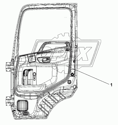 Right door assembly