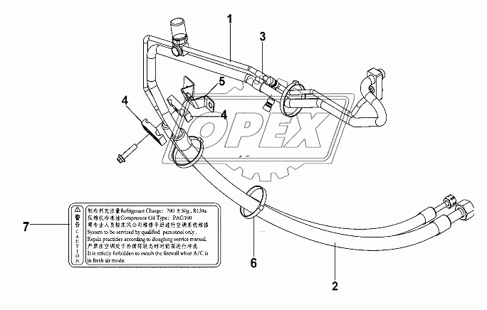 A/C Pipe-cab