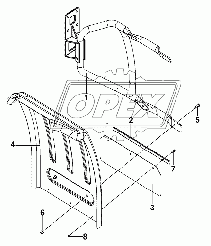 Rear right Mudguard Group