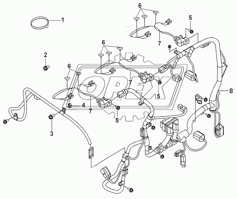 Electric control module harness