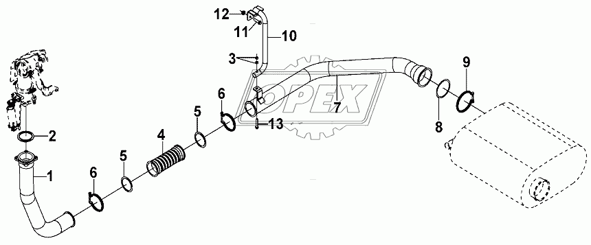 Muffler Intake Pipe Group