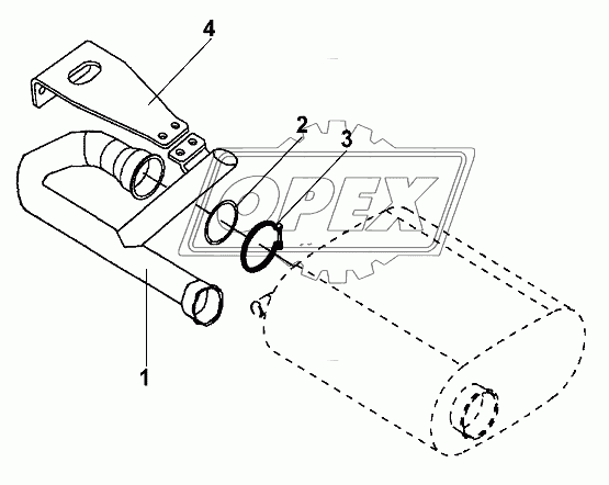 Exhaust Pipe Mounting Group Muffler