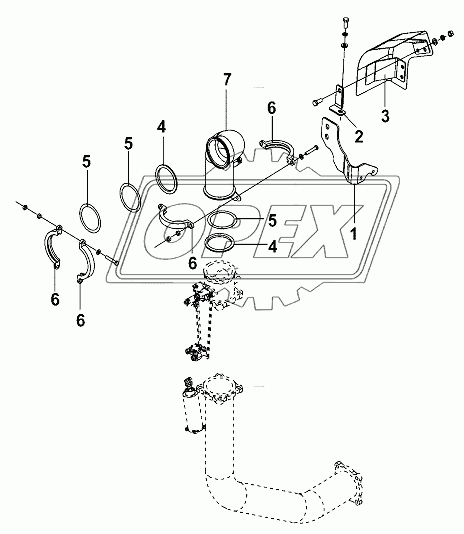 Connecting Pipe Group, Turbocharger Outlet