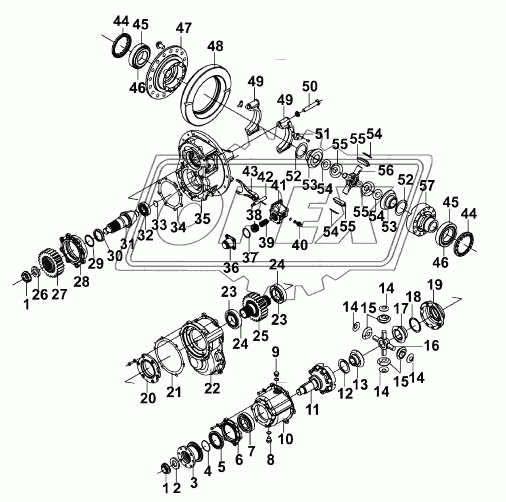 2502ZB7D-010 Главный редуктор среднего моста
