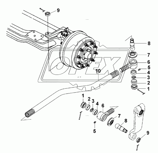 3412A-T0100 Продольная рулевая тяга