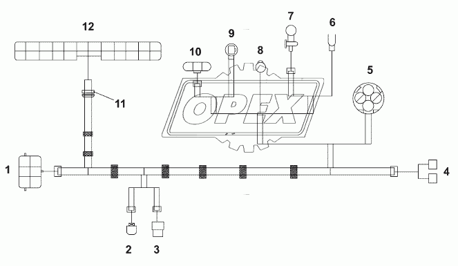 3724E-T0900 Пучок электропроводов двигателя