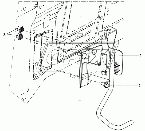 1108C-C0100 Компоновка привода акселератора