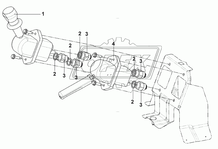 3517A-C0101 Ручной тормозной клапан