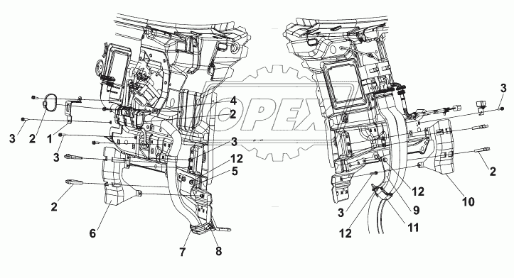 3724Z-C0100 Защитная панель переднего пучка проводов