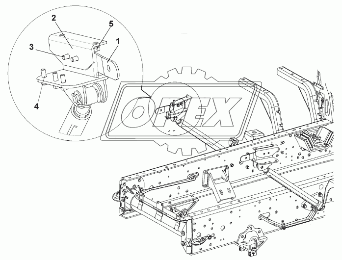 5003B-C0300 Цилиндр подъема кабины