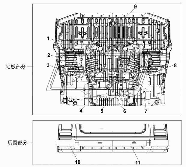 5111B-C0200 Противовибрационная накладка пола