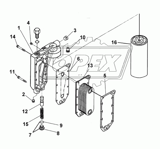 LC9765, LF9130 Маслоохладитель и масляный фильтр