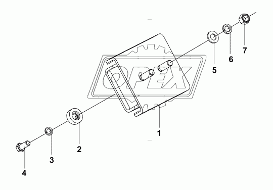 1001B-T0500 Передняя подвескя двигателя
