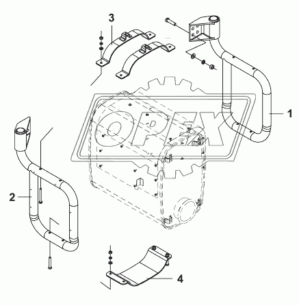 1201B-T0900 Крепеж глушителя