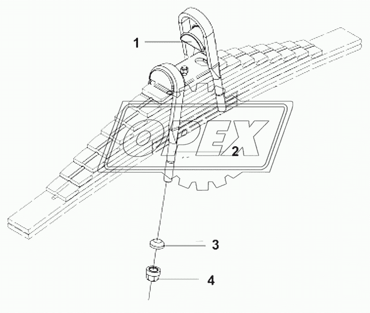 2904A-T1100 Крепление задней рессоры