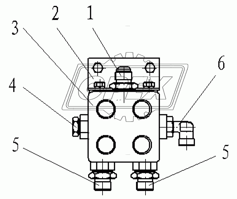 3515N-010 Четырехканальный предохранительный клапан