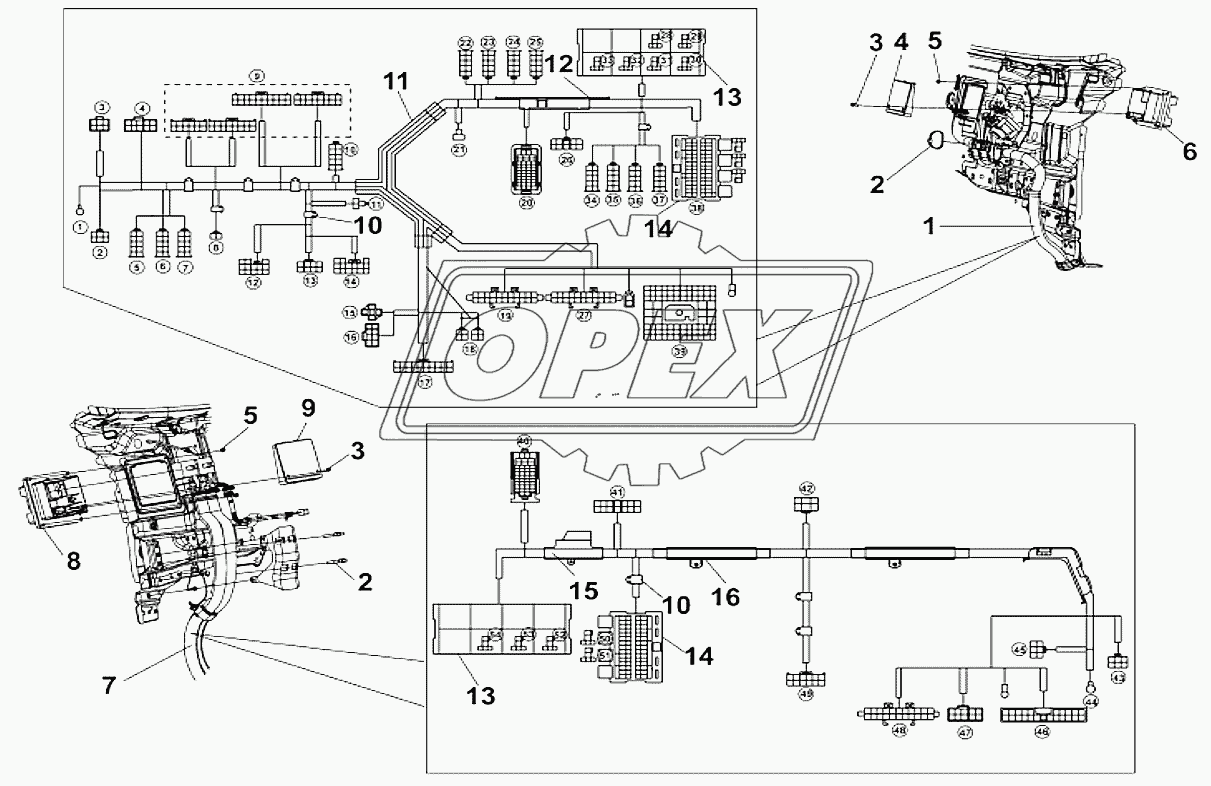 3724D-C0167 Пучок проводов в кабине