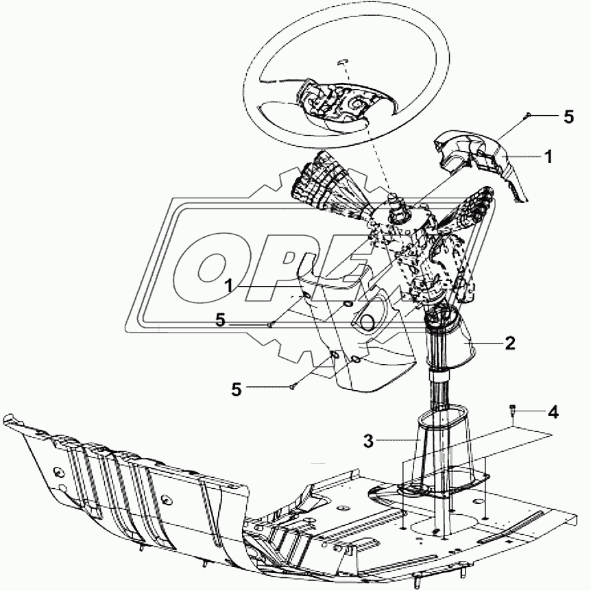 5104B-C0100 Облицовка рулевой колонки