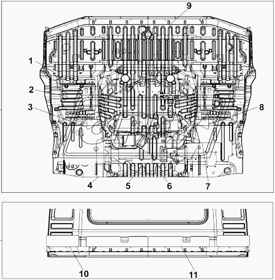 5111B-C0100 Противовибрационная накладка пола