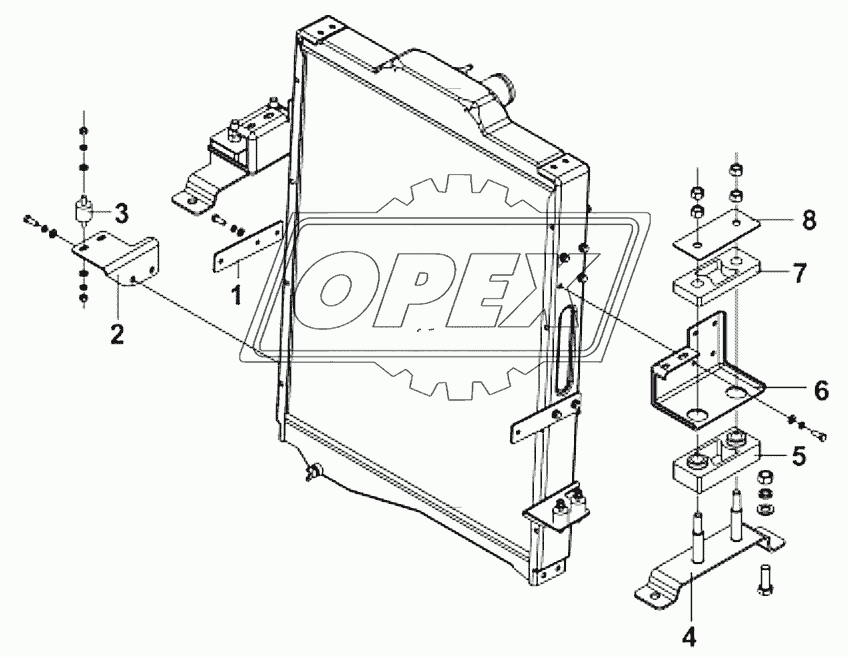 1302A-T2201 Крепление радиатора системы охлаждения