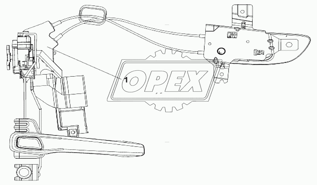 6105B-C0100 Замок правой двери