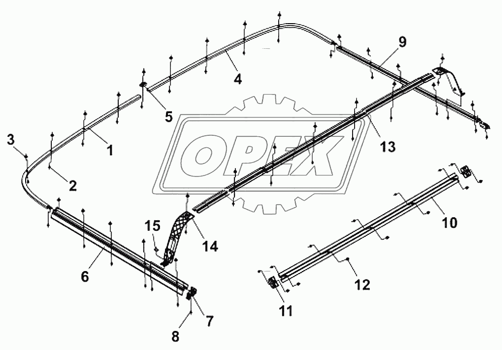 8205B-C0100 Направляющие оконной шторы