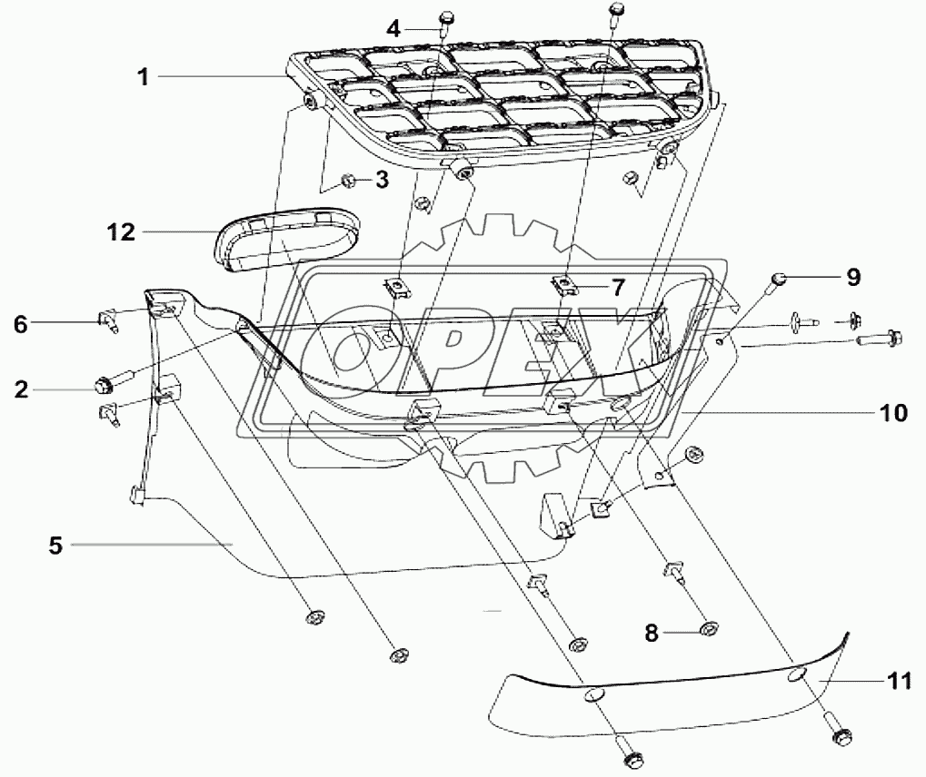 8405A-C0102 Левая подножка кабины