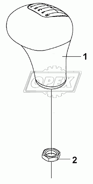 1703А-Т0300 Рукоятка рычага переключения передач