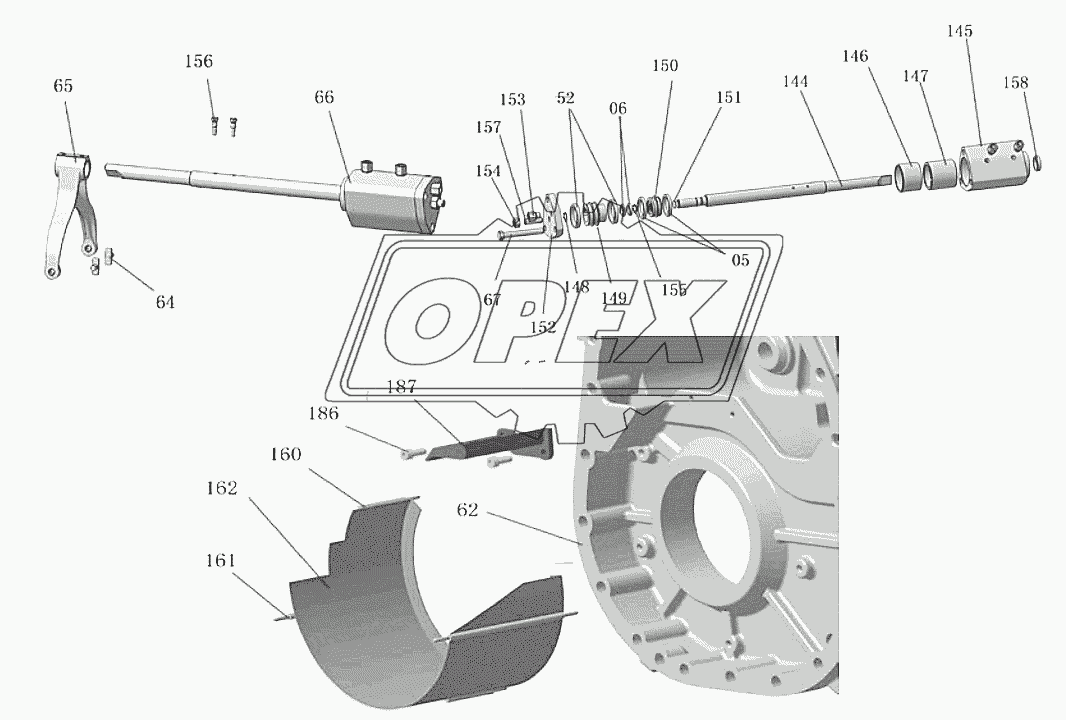 18Е55 Маслоотражательные пластины, механизм переключения передач