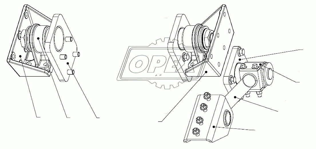 1801B-ZXD01 Кронштейны крепления раздаточной коробки