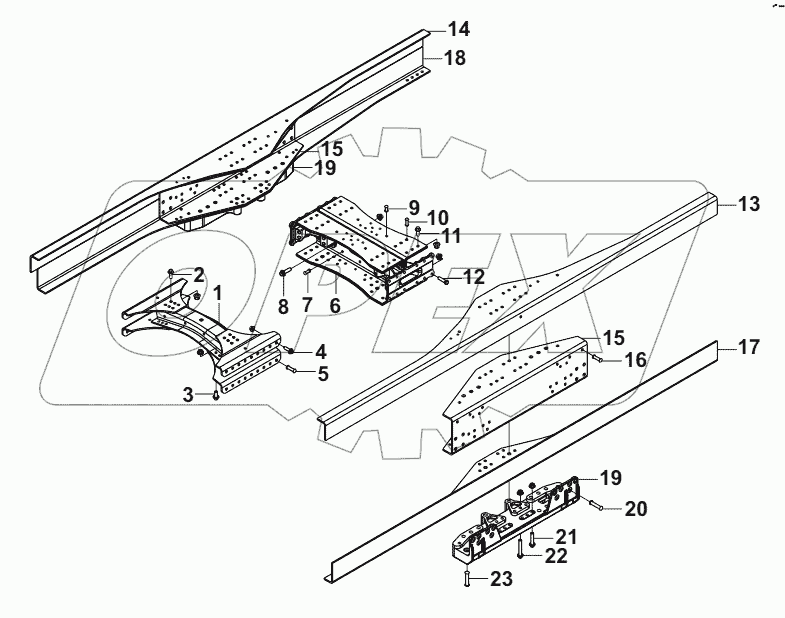  Комплект ригелей-сбалансированная подвеска
