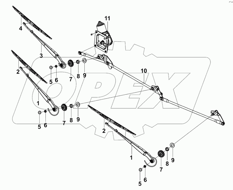  5205A-C3100 Блок стеклоочистителей