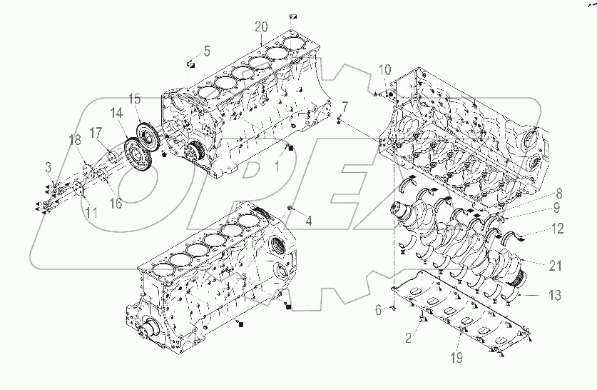  BB 2952 CYLINDER BLOCK