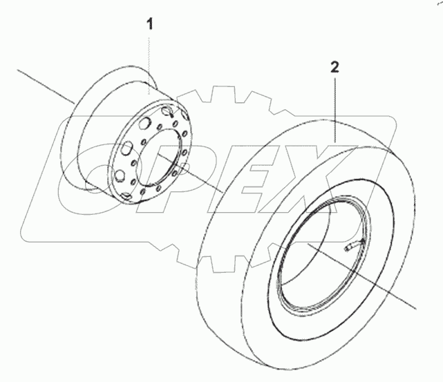  3101A-T0400 Wheel Assembly