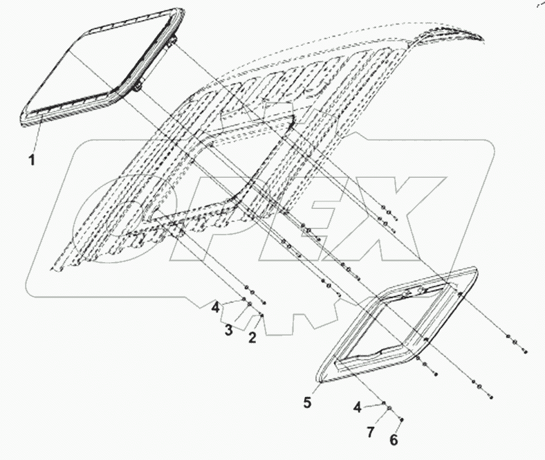  5703A-C0100 Skylight Subassembly
