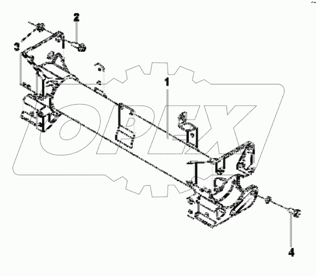  2801I-T0700 Cross beam group- front