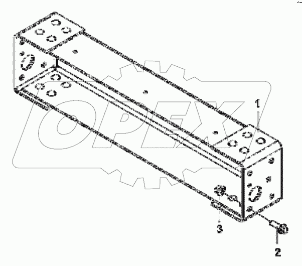  2801Q-T0800 Cross beam group- rear