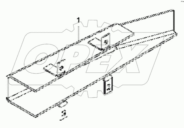  2701DC-ZB7 Guide rail subassembly