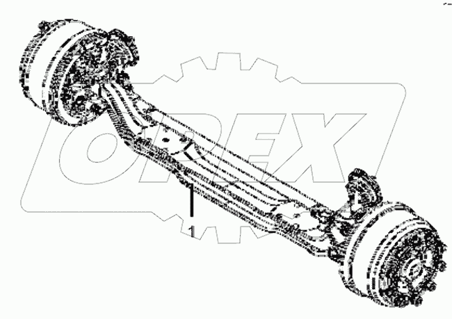  3000010-ZD100 Front axle assembly