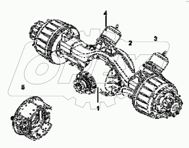  2400010-T0405 Rear axle system