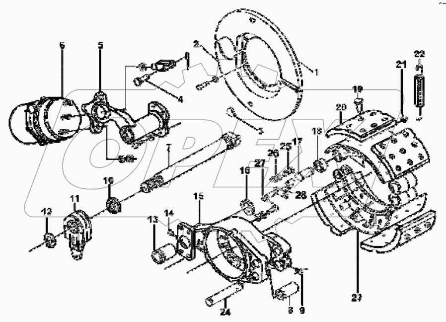  3502ZAS03A-015 Rear right brake group