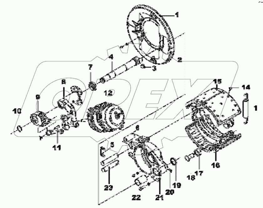  3502ZAS03-010 Center left brake group